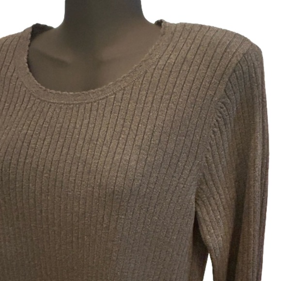 NWOT XL Liz Claiborne Stain Resistant browning sleeve ribbed lightweight sweater - Picture 6 of 12